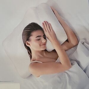 Osteo Contour Memory Foam Pillow White Queen Support 25.5"x16.5"x5.2"/4.1" New